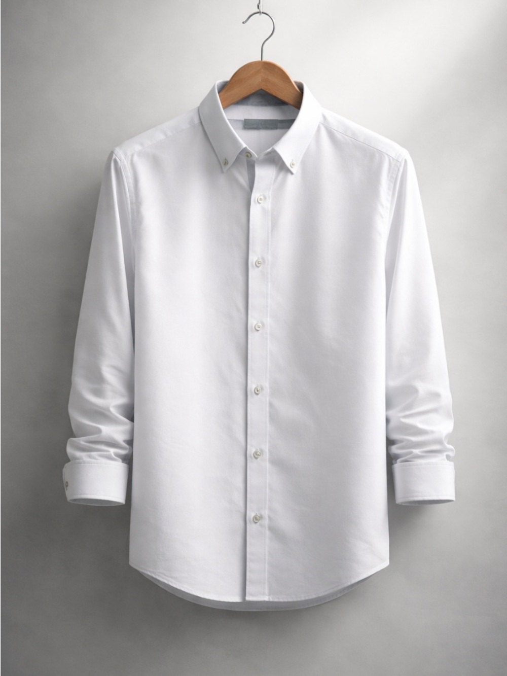Van Heusen White Button-Down Oxford Shirt